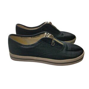 BALLOONS Women's Size 7.5 Black Zip Top Casual Shoe Cotton Upper Classic